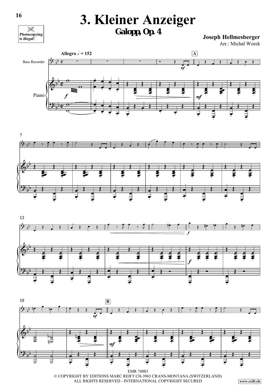 The Charm Of Vienna Volume 4 Bass Recorder scores gallery preview page 8
