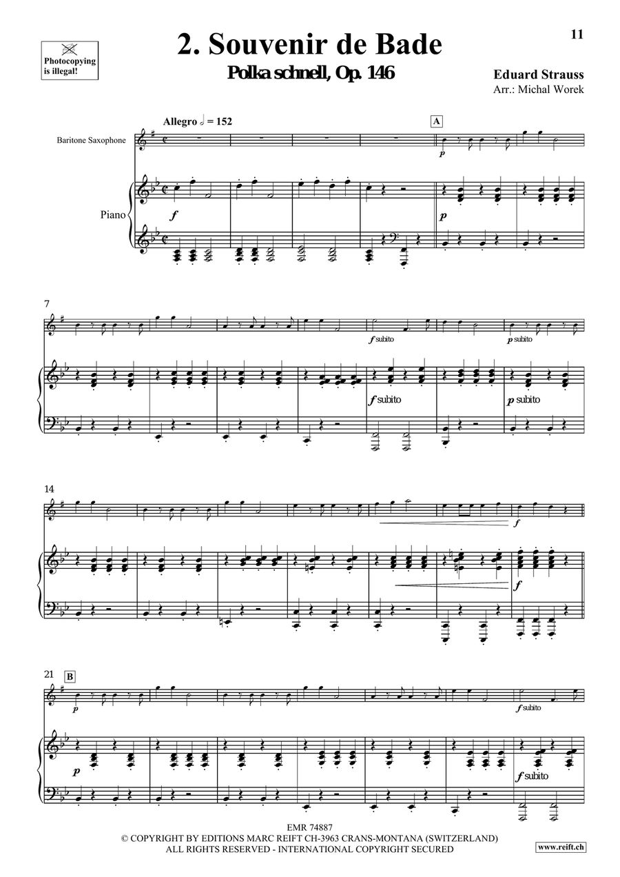 The Charm Of Vienna Volume 4 Baritone Saxophone scores gallery preview page 6