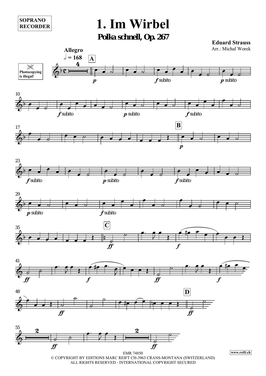 The Charm Of Vienna Volume 3 Soprano Recorder scores gallery preview page 3
