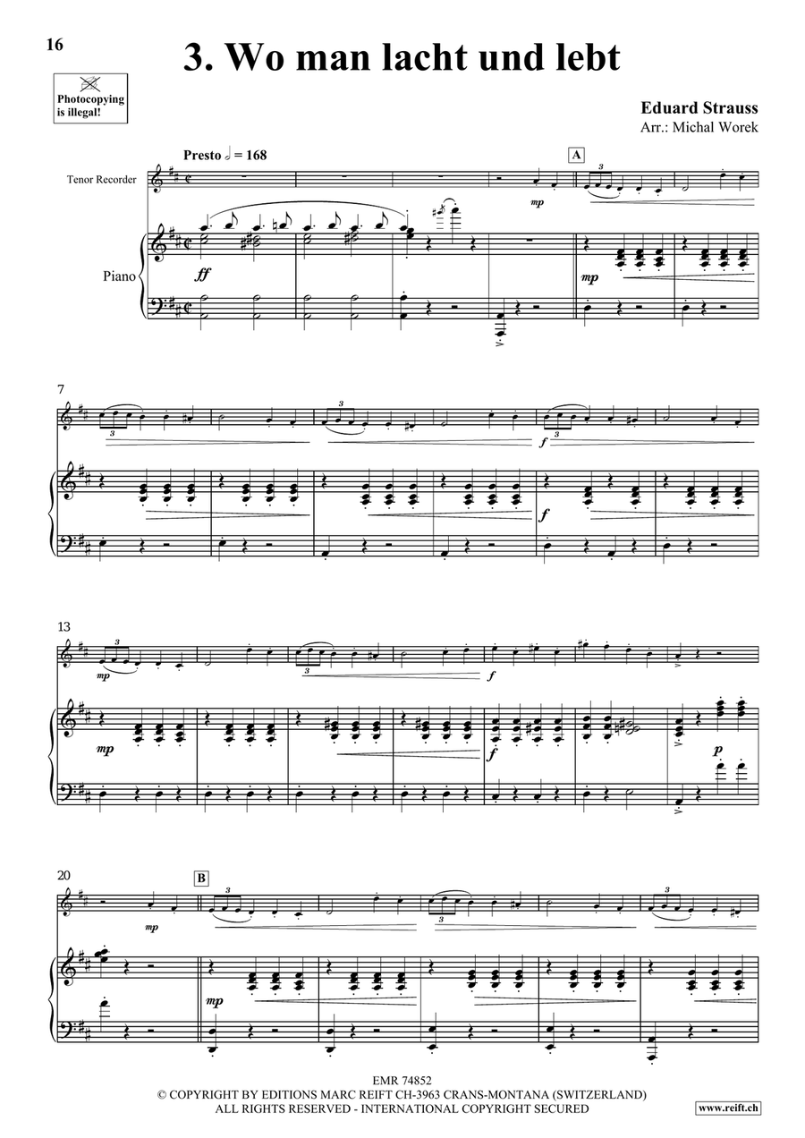 The Charm Of Vienna Volume 3 Tenor Recorder scores gallery preview page 8
