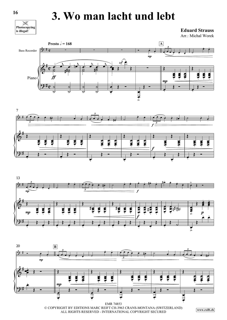 The Charm Of Vienna Volume 3 Bass Recorder scores gallery preview page 8