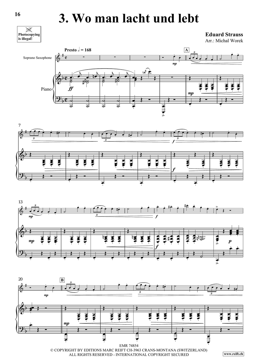 The Charm Of Vienna Volume 3 Soprano Saxophone scores gallery preview page 8