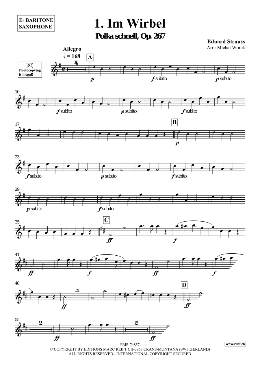 The Charm Of Vienna Volume 3 Baritone Saxophone scores gallery preview page 3