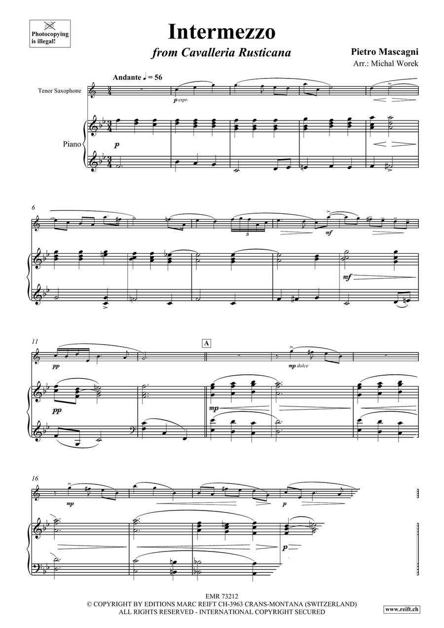 Intermezzo Intermezzo Tenor Saxophone scores gallery preview page 3