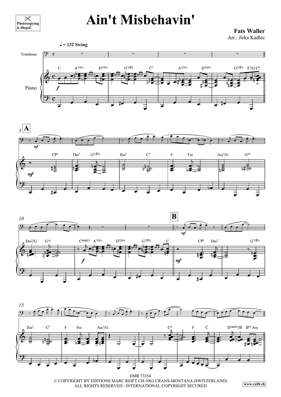 Ain't Misbehavin' Ain't Misbehavin' Piano Accompaniment scores gallery preview page 3