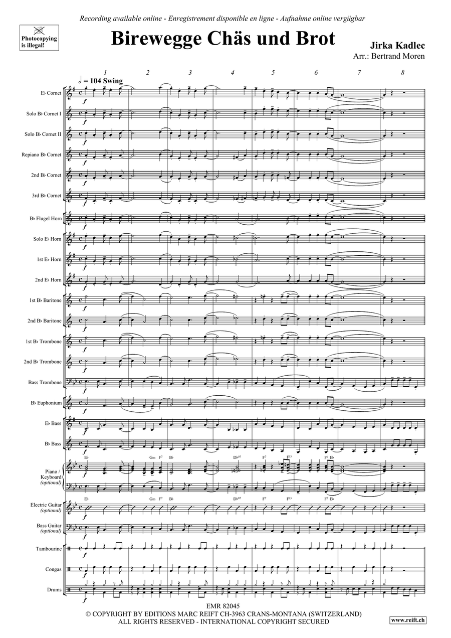 Birewegge Chäs und Brot Birewegge Chäs und Brot Brass Band scores gallery preview page 4