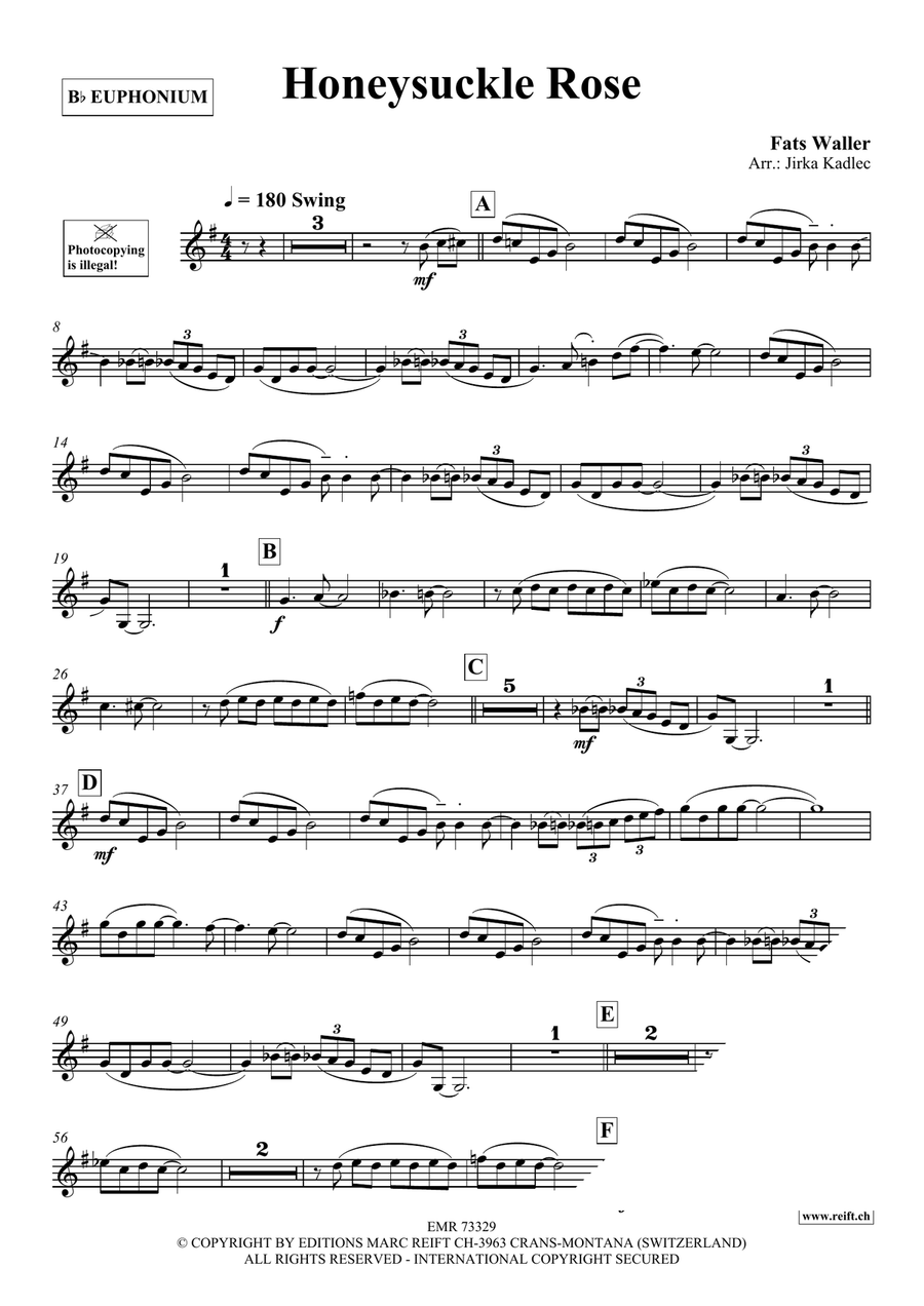 Honeysuckle Rose Honeysuckle Rose Euphonium scores gallery preview page 3