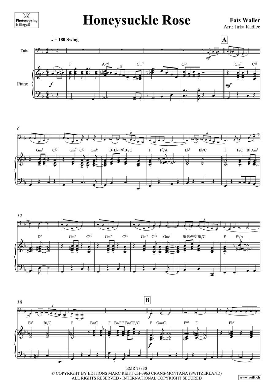 Honeysuckle Rose Honeysuckle Rose Tuba scores gallery preview page 4