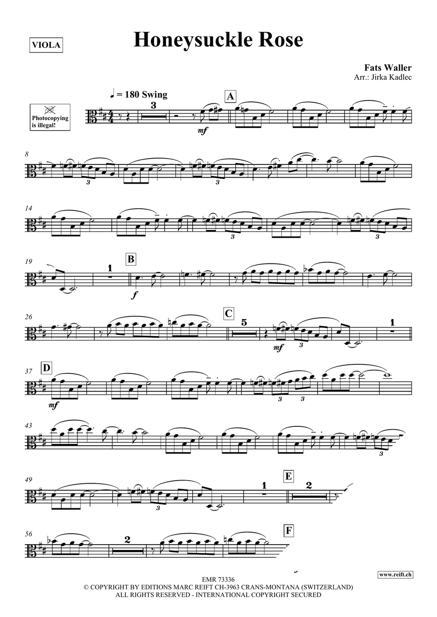 Honeysuckle Rose Honeysuckle Rose Piano Accompaniment scores gallery preview page 3