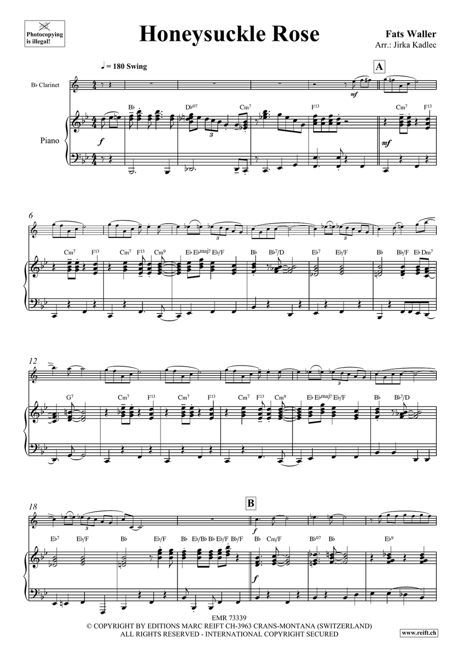 Honeysuckle Rose Honeysuckle Rose Clarinet Solo scores gallery preview page 4