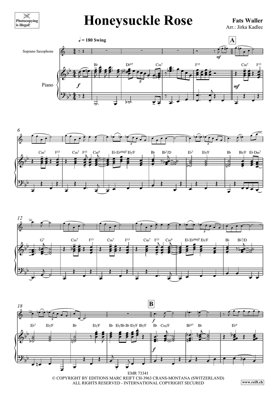 Honeysuckle Rose Honeysuckle Rose Soprano Saxophone scores gallery preview page 4