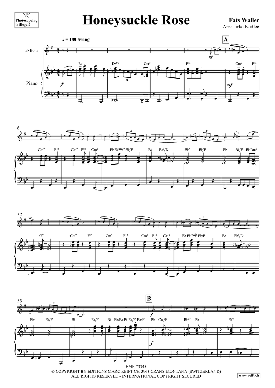 Honeysuckle Rose Honeysuckle Rose Horn scores gallery preview page 4