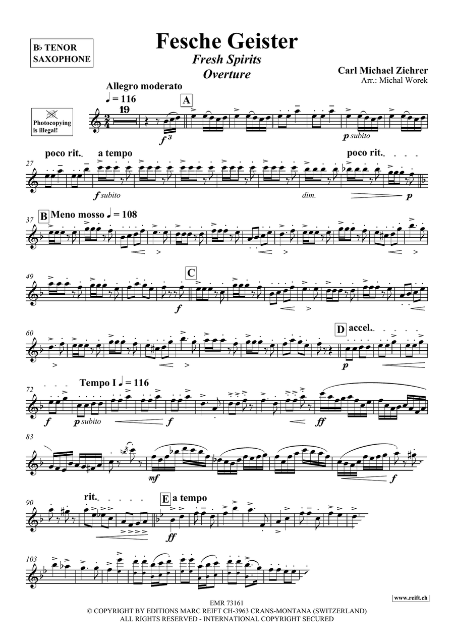 Fesche Geister Fesche Geister Tenor Saxophone scores gallery preview page 3