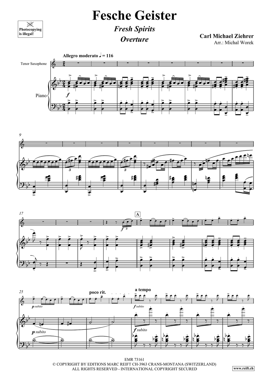 Fesche Geister Fesche Geister Tenor Saxophone scores gallery preview page 4