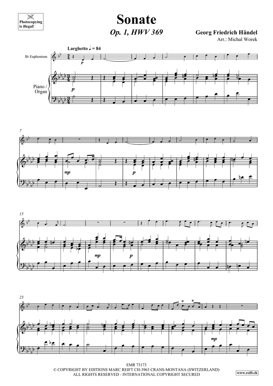Sonate Sonate Euphonium scores gallery preview page 4