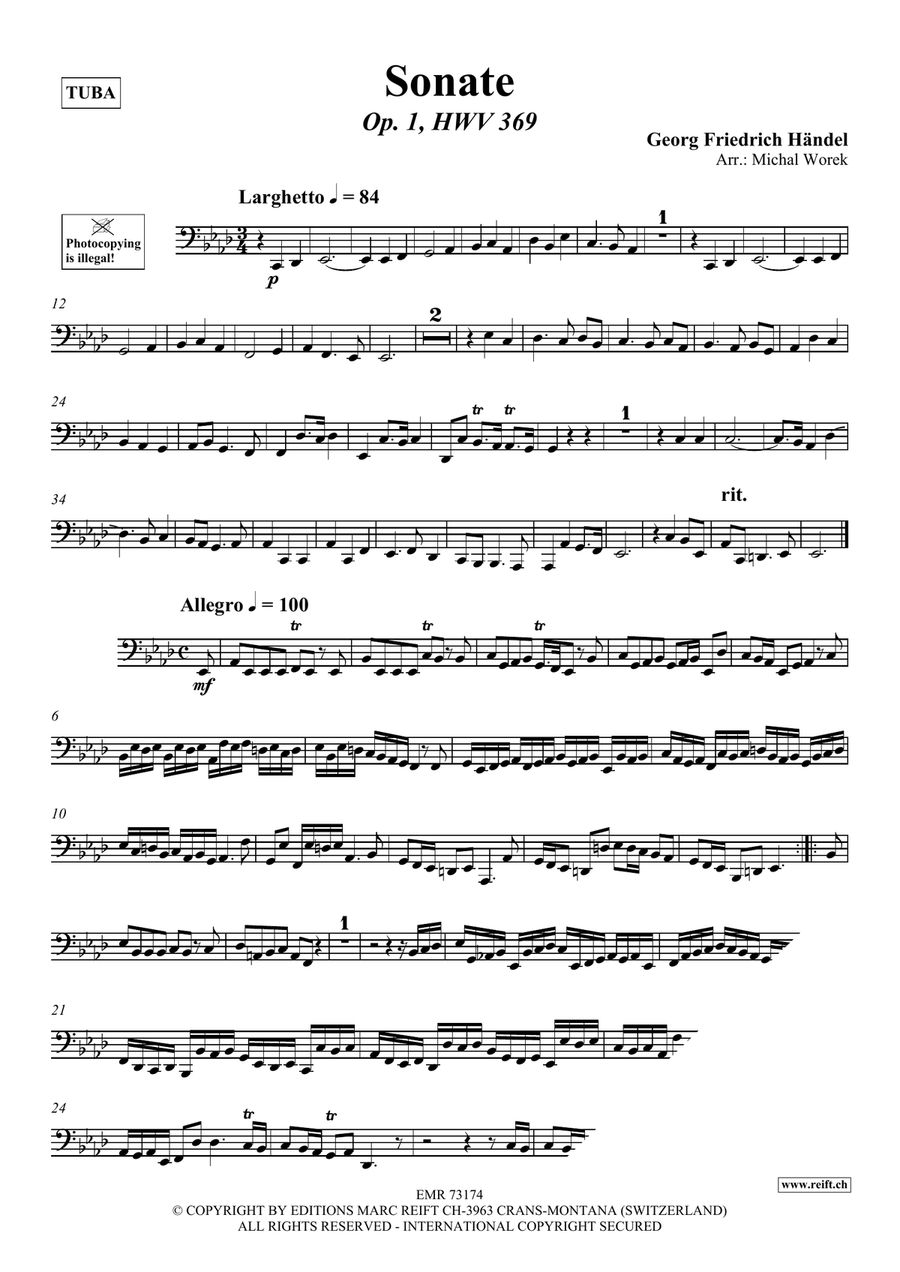 Sonate Sonate Tuba scores gallery preview page 3