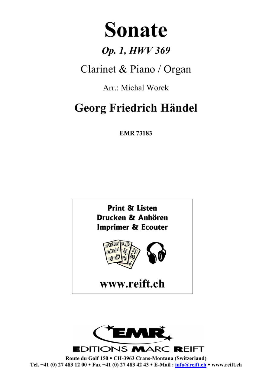Sonate Sonate Clarinet Solo scores gallery preview page 2