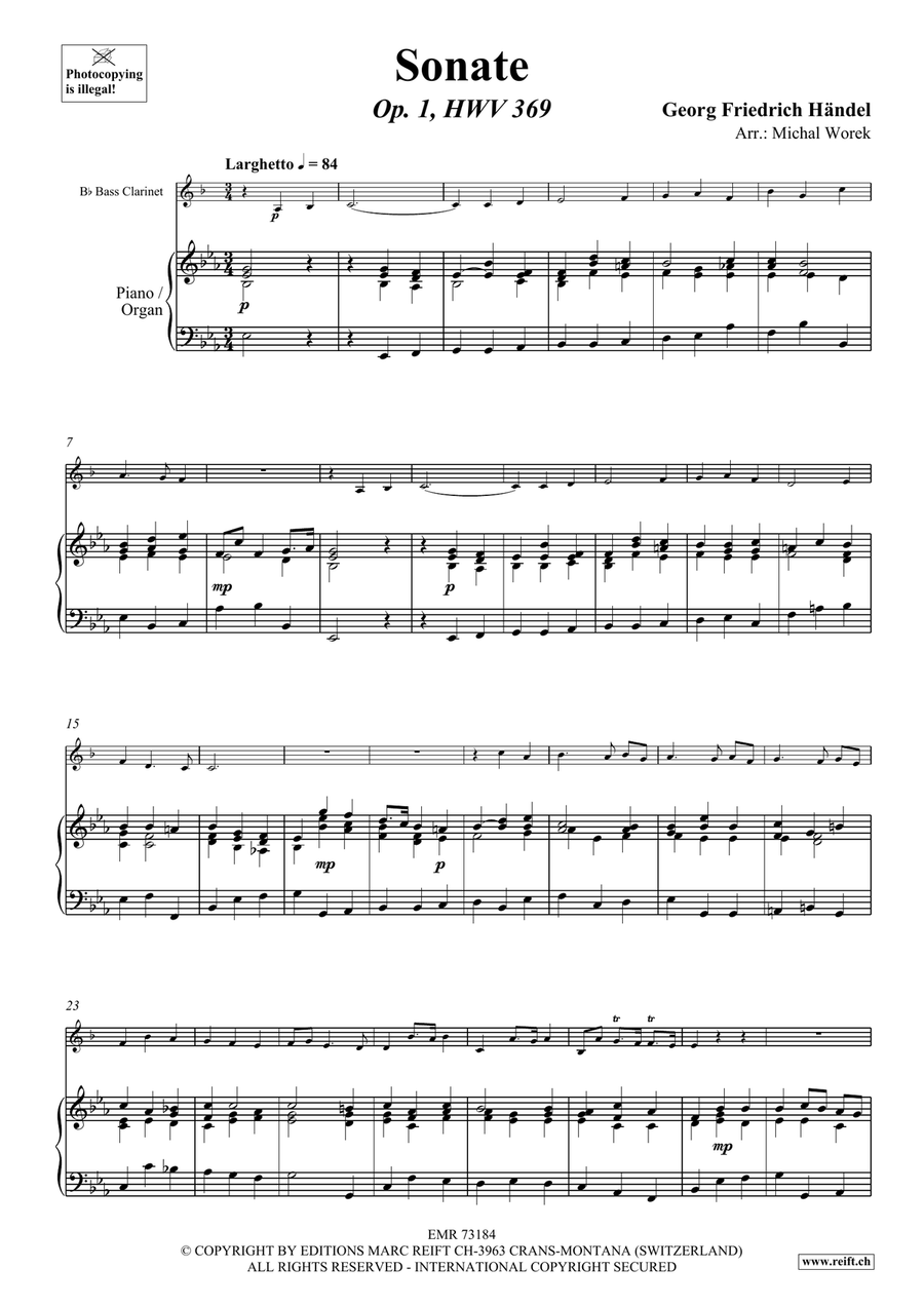 Sonate Sonate Bass Clarinet scores gallery preview page 4