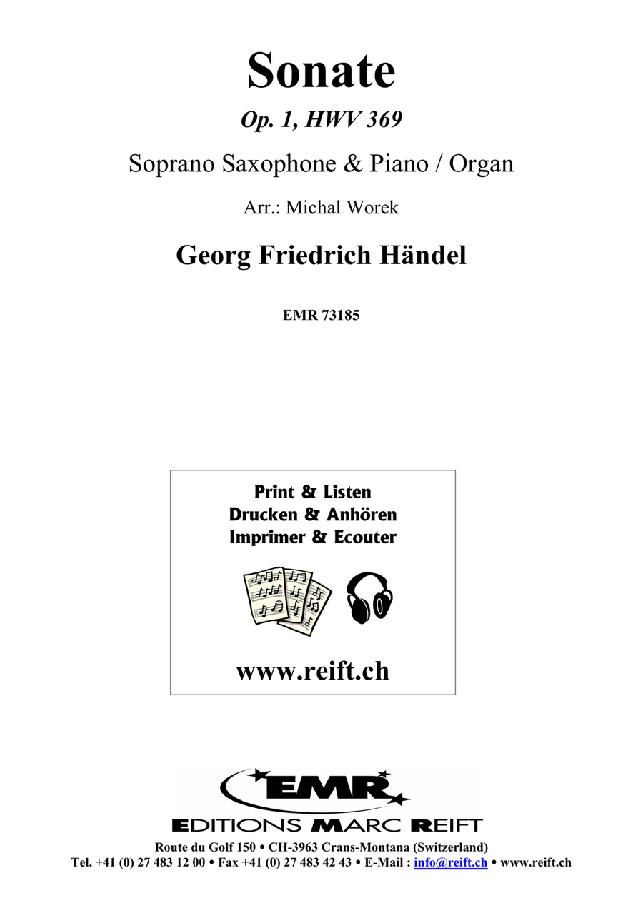 Sonate Sonate Soprano Saxophone scores gallery preview page 2