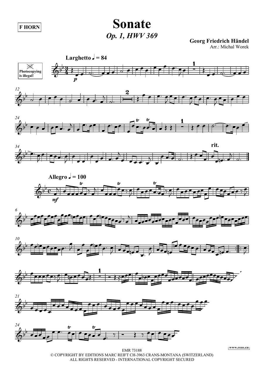 Sonate Sonate Horn scores gallery preview page 3