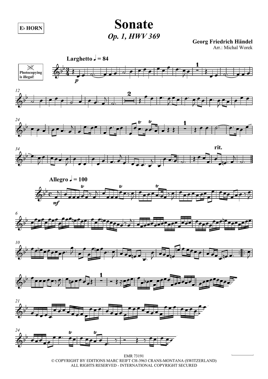 Sonate Sonate Horn scores gallery preview page 3