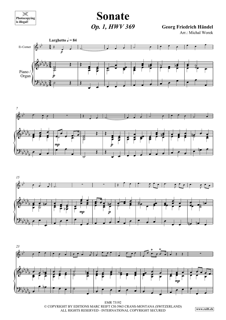 Sonate Sonate Cornet scores gallery preview page 4
