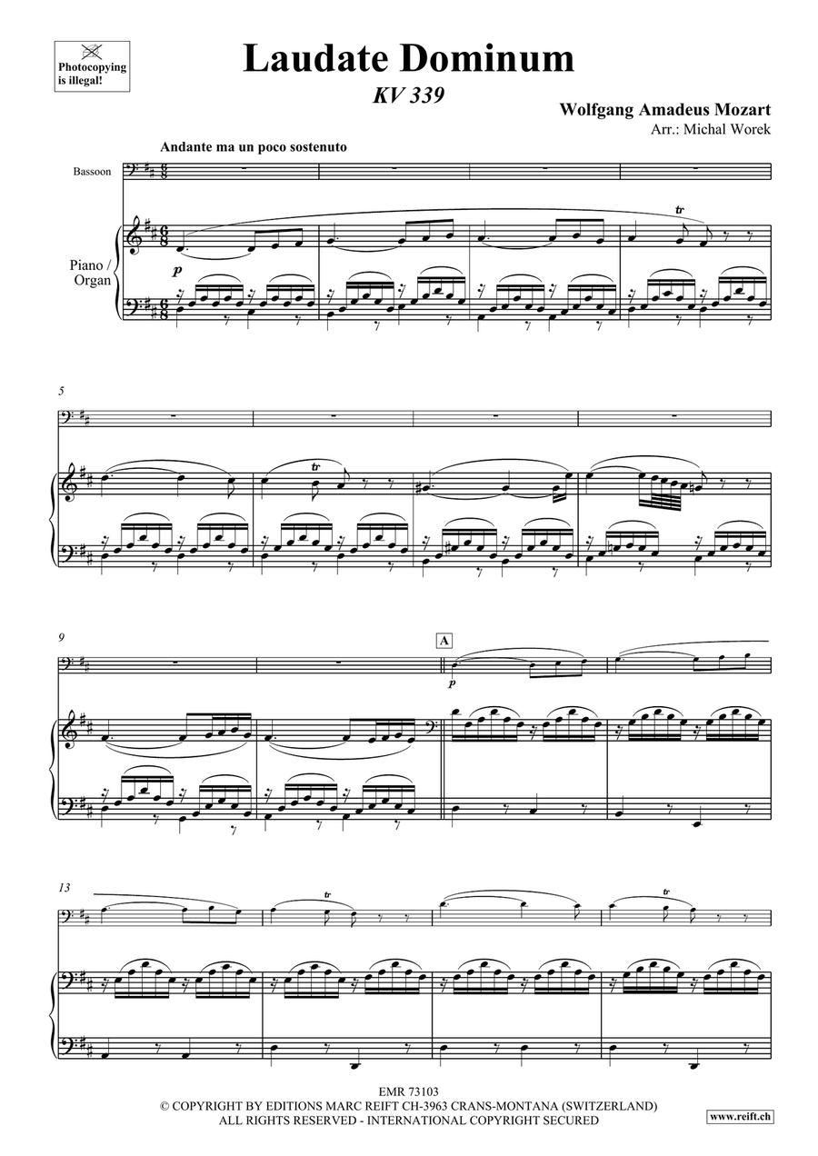 Laudate Dominum Laudate Dominum Bassoon Solo scores gallery preview page 3