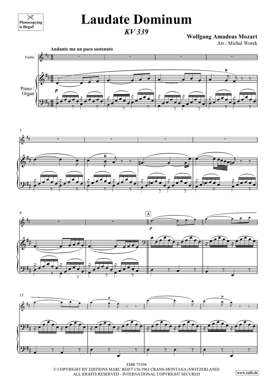 Laudate Dominum Laudate Dominum Violin Solo scores gallery preview page 3