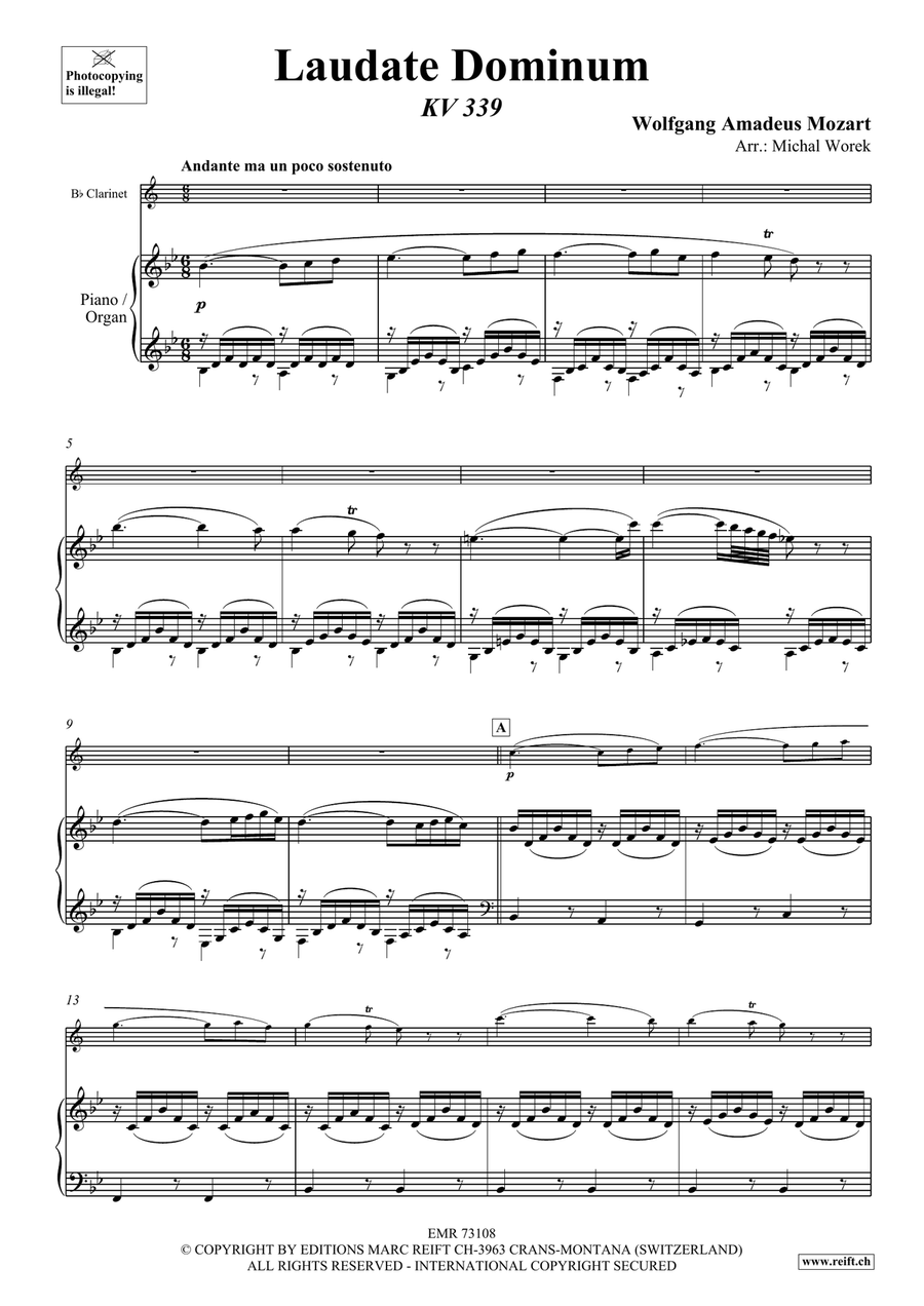 Laudate Dominum Laudate Dominum Clarinet Solo scores gallery preview page 3