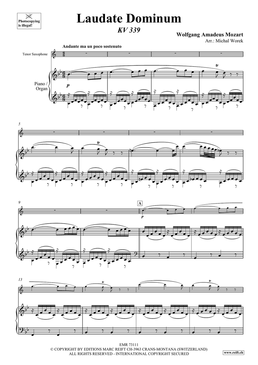 Laudate Dominum Laudate Dominum Tenor Saxophone scores gallery preview page 3