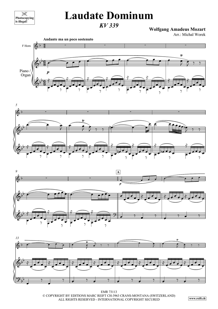 Laudate Dominum Laudate Dominum Horn scores gallery preview page 3