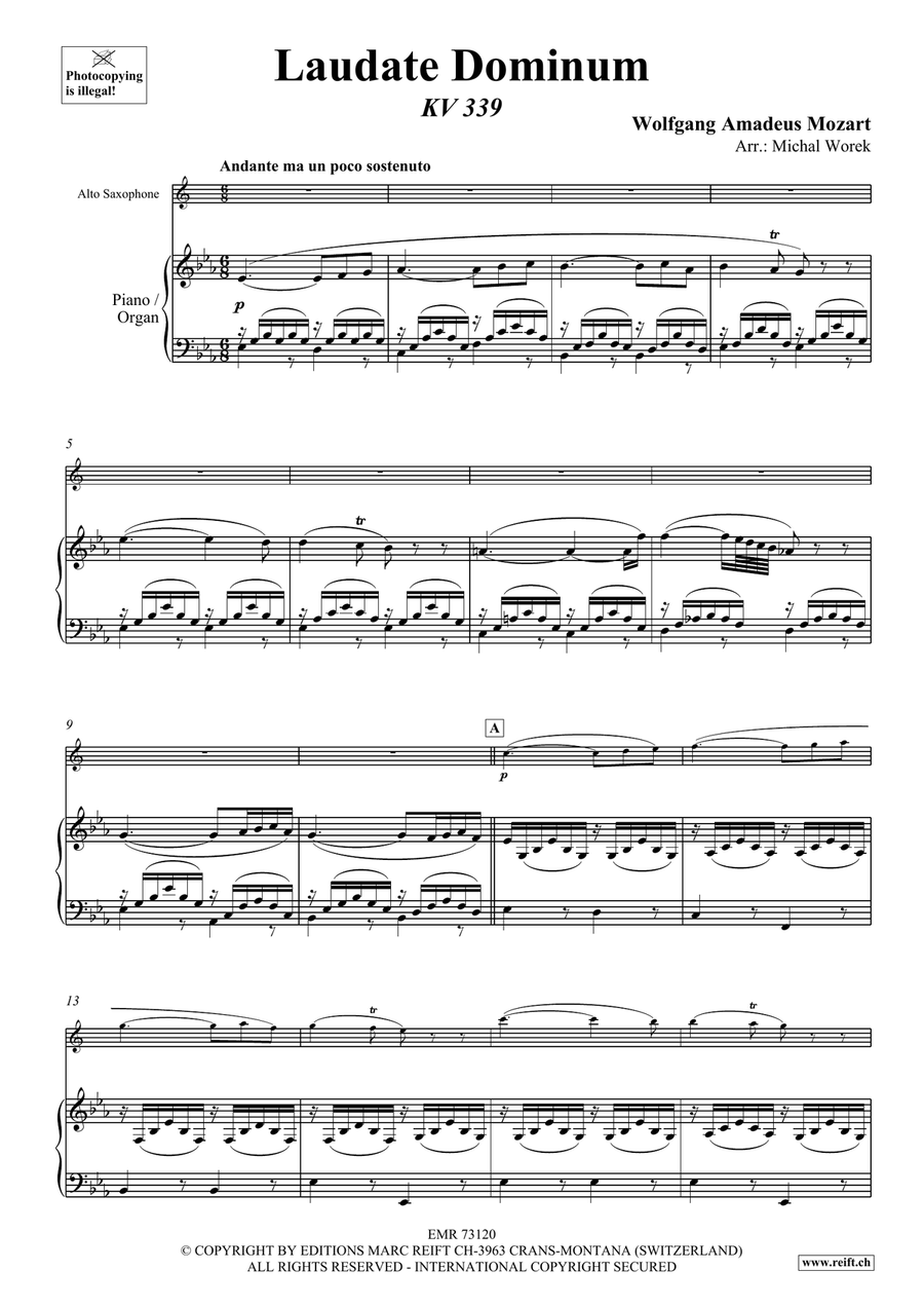 Laudate Dominum Laudate Dominum Alto Saxophone scores gallery preview page 3