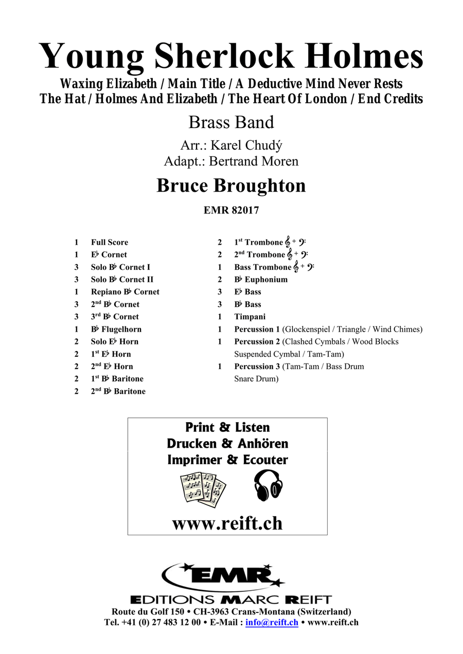 Young Sherlock Holmes by Bruce Broughton Brass Band - Sheet Music page 2