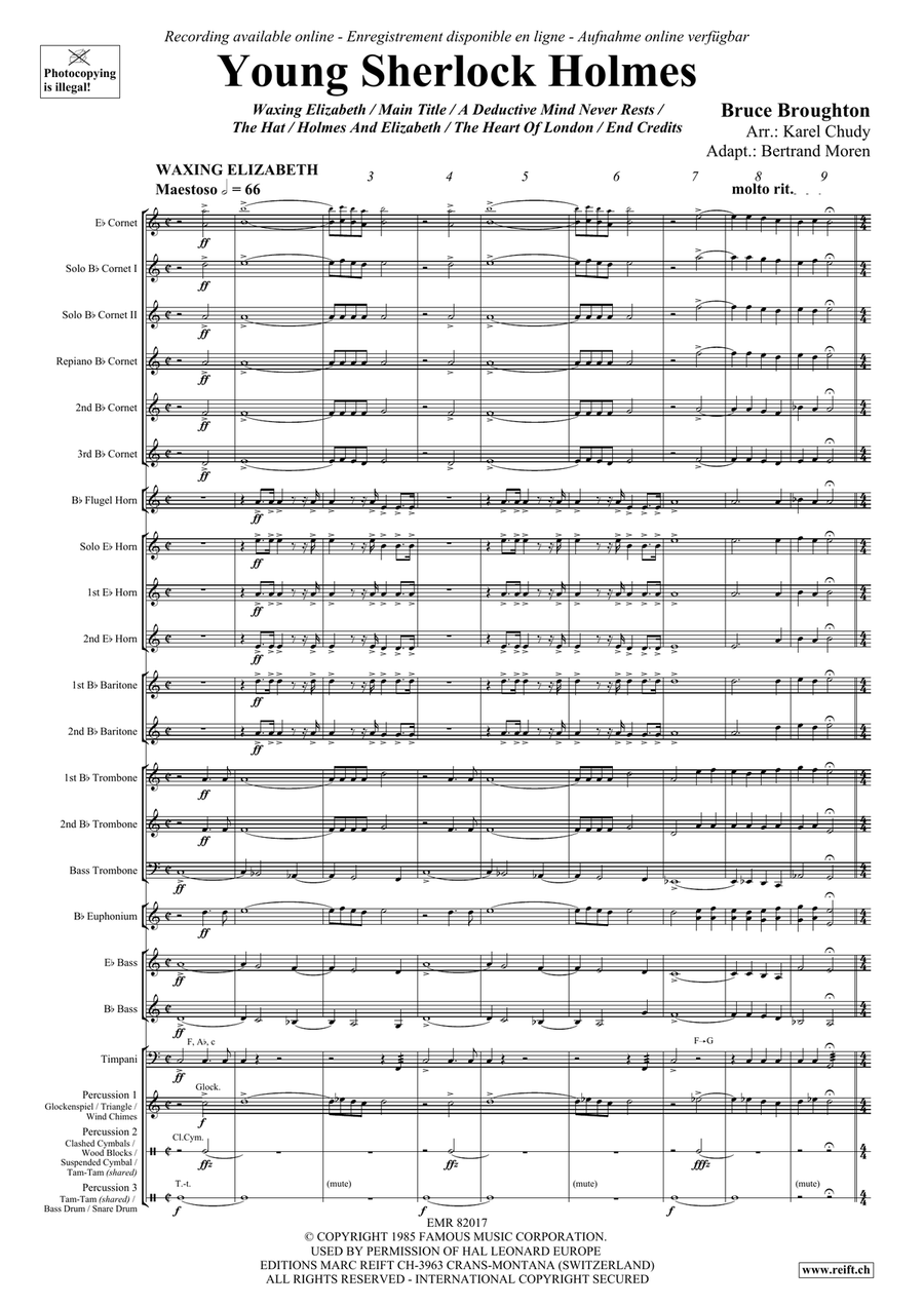 Young Sherlock Holmes by Bruce Broughton Brass Band - Sheet Music page 4