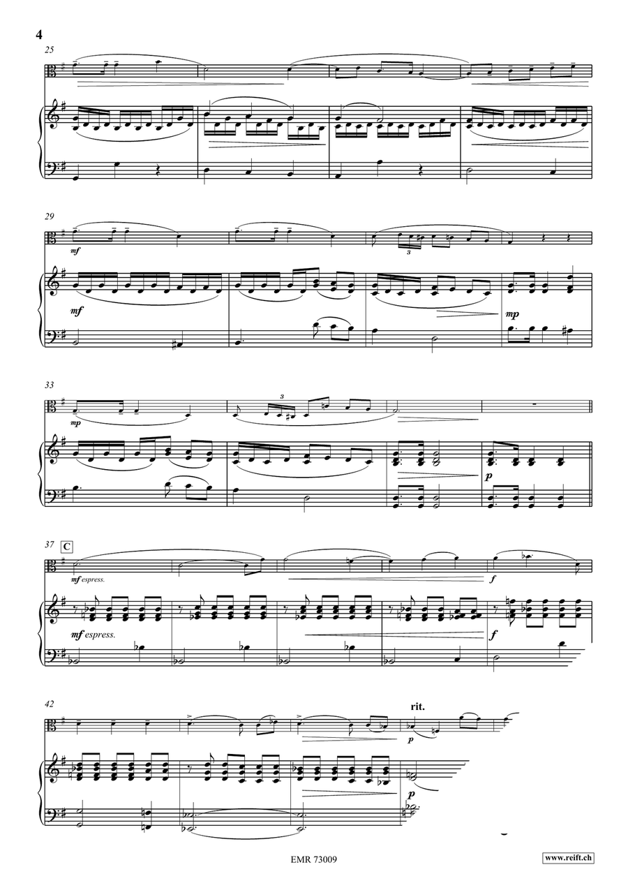 Adagio by Max Bruch Piano Accompaniment - Sheet Music page 4