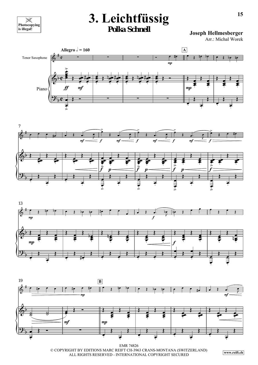The Charm Of Vienna Volume 2 Tenor Saxophone scores gallery preview page 8