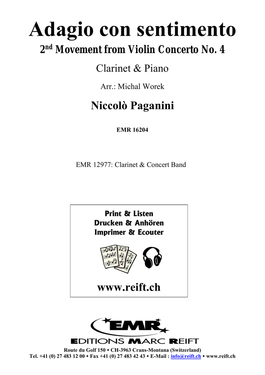 Adagio con sentimento Adagio con sentimento Clarinet Solo scores gallery preview page 2