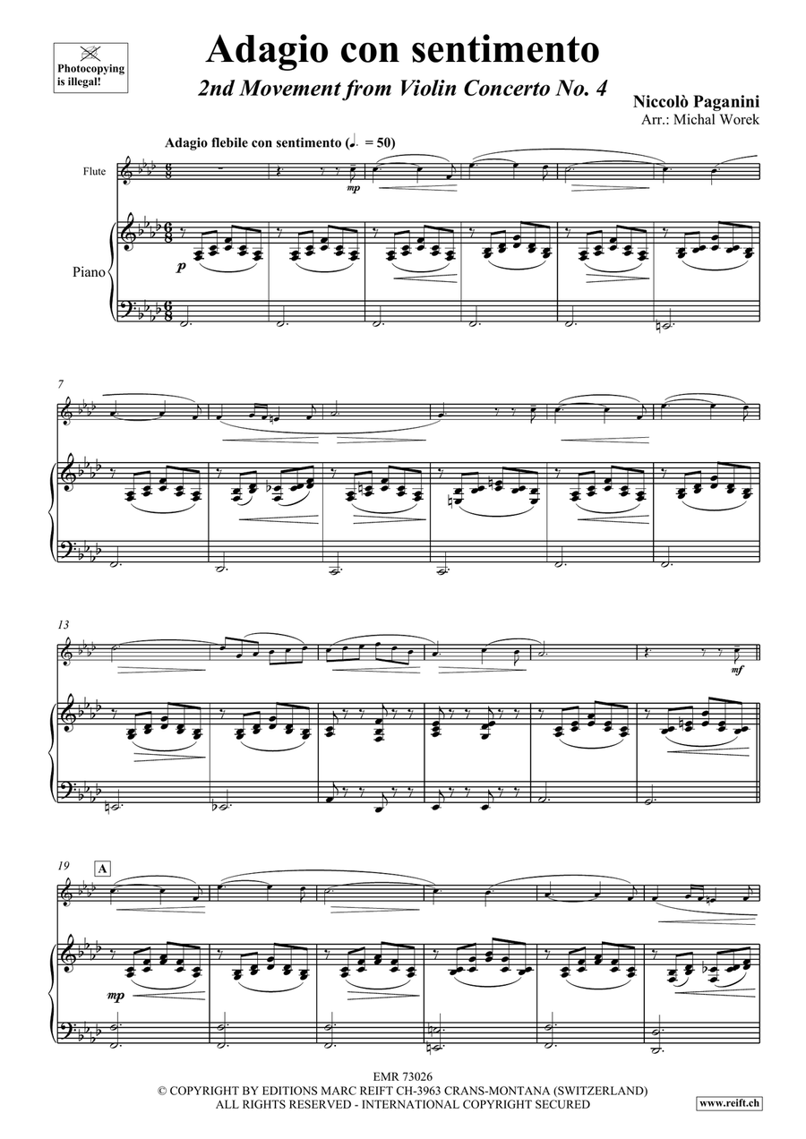 Adagio con sentimento Adagio con sentimento Flute Solo scores gallery preview page 3