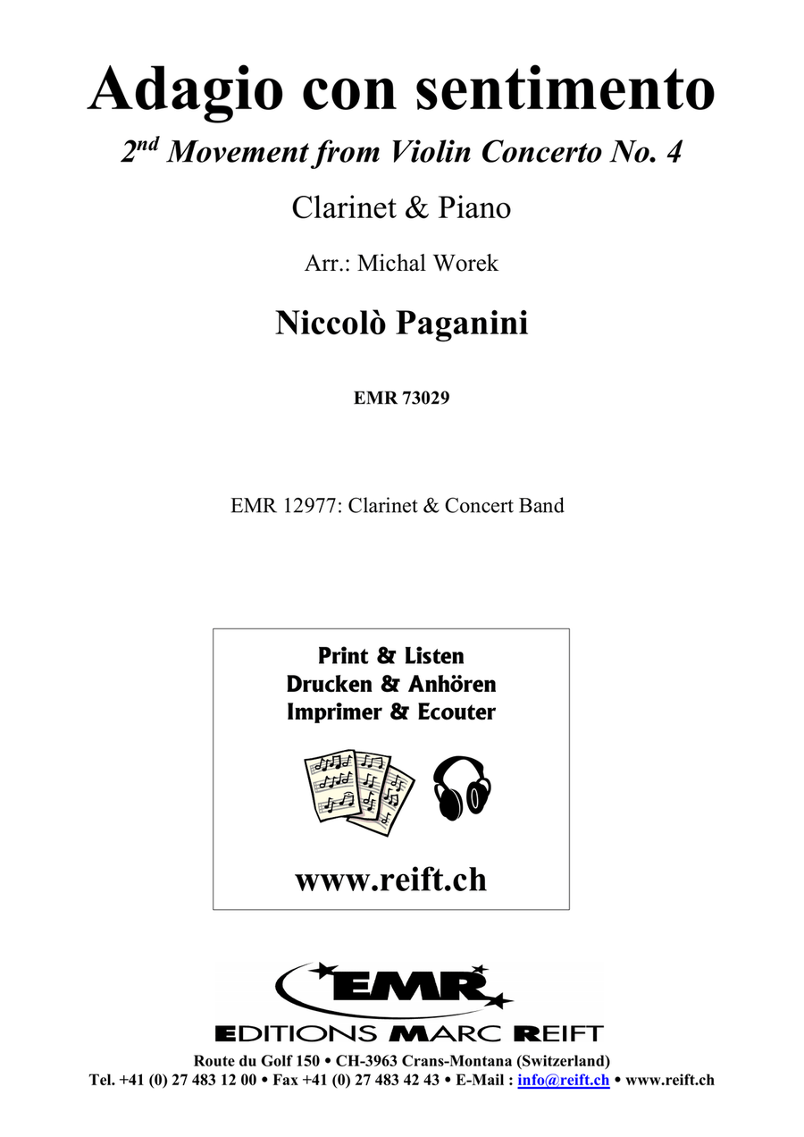 Adagio con sentimento Adagio con sentimento Clarinet Solo scores gallery preview page 2