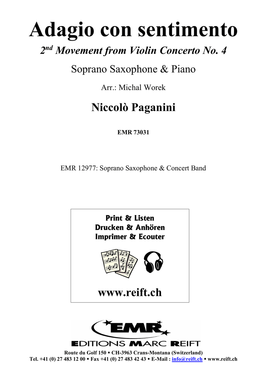 Adagio con sentimento Adagio con sentimento Soprano Saxophone scores gallery preview page 2