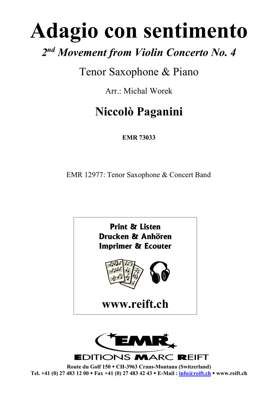 Adagio con sentimento Adagio con sentimento Tenor Saxophone scores gallery preview page 2