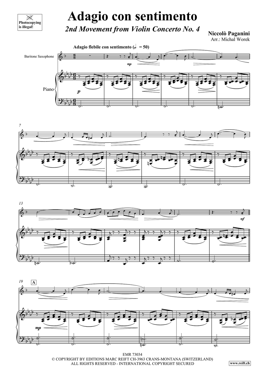Adagio con sentimento Adagio con sentimento Baritone Saxophone scores gallery preview page 3