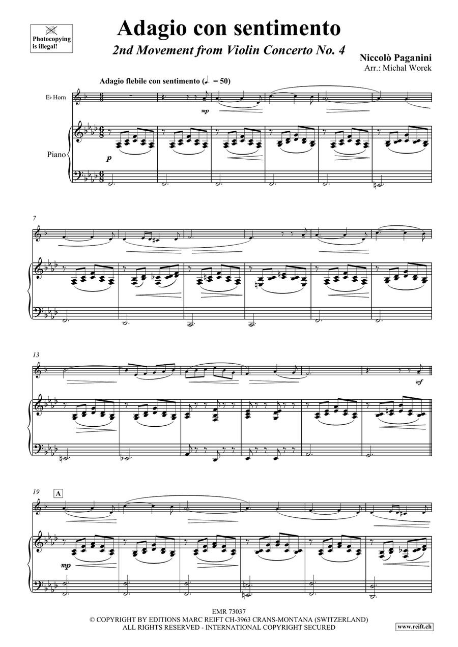 Adagio con sentimento Adagio con sentimento Horn scores gallery preview page 3