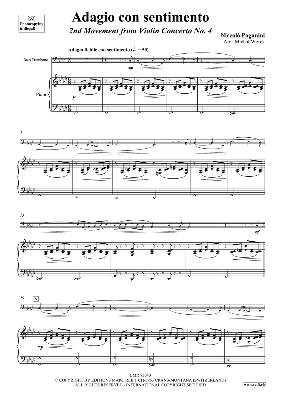 Adagio con sentimento Adagio con sentimento Bass Trombone scores gallery preview page 3