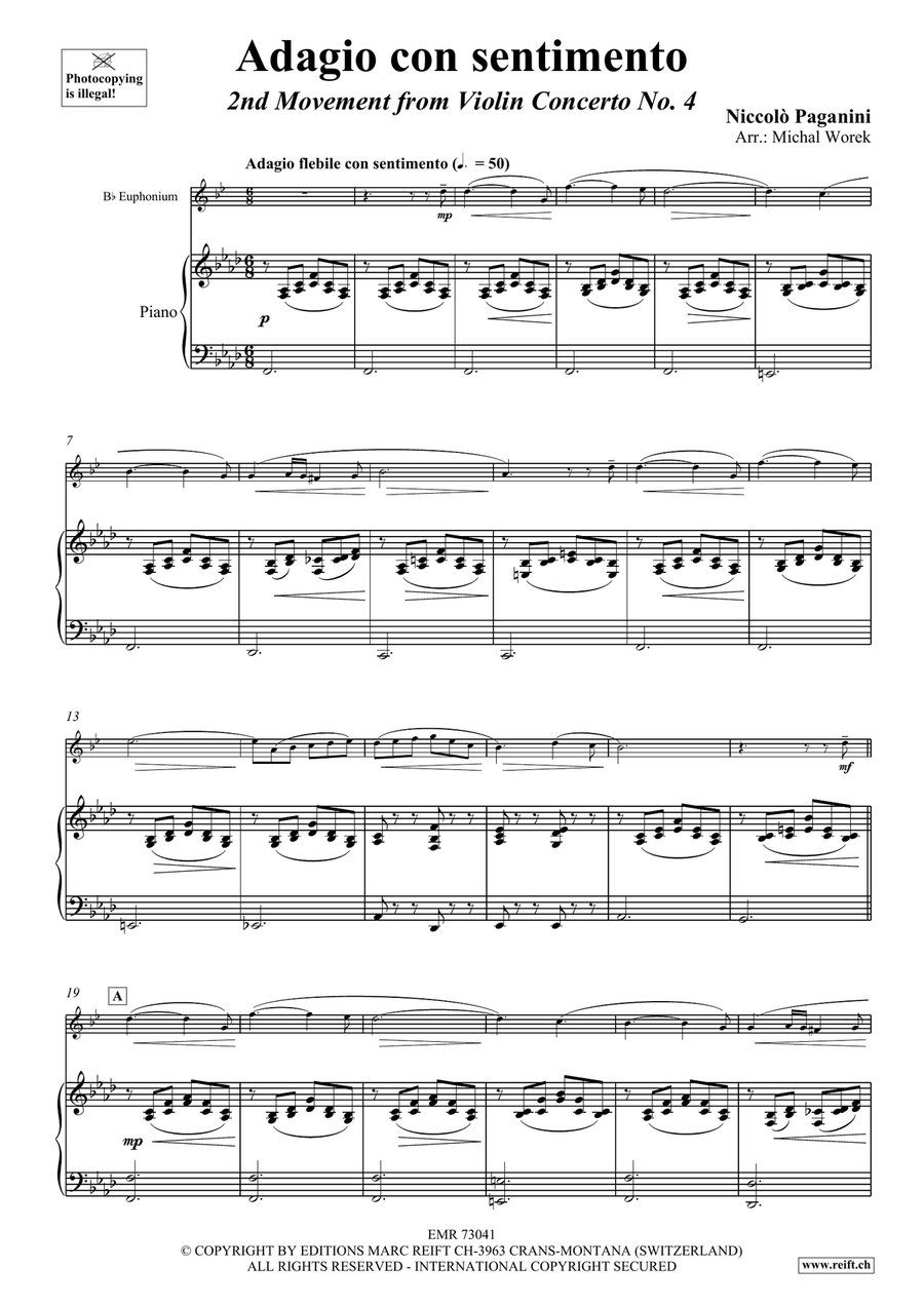 Adagio con sentimento Adagio con sentimento Euphonium scores gallery preview page 3