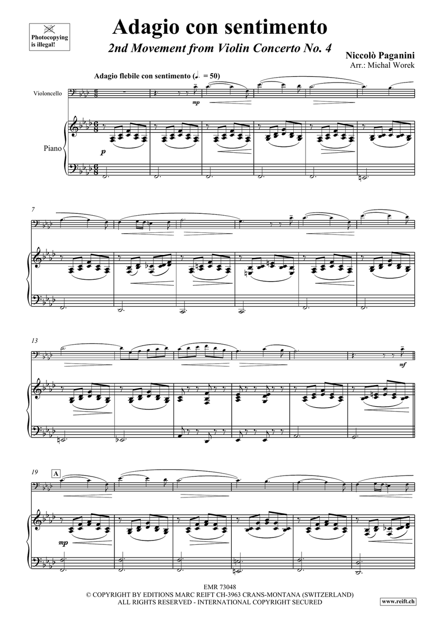 Adagio con sentimento Adagio con sentimento Piano Accompaniment scores gallery preview page 3