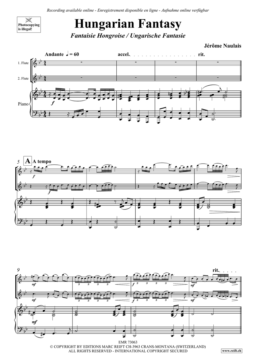 Hungarian Fantasy Hungarian Fantasy Flute Duet scores gallery preview page 4