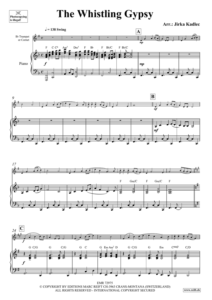 The Whistling Gypsy The Whistling Gypsy Cornet scores gallery preview page 4