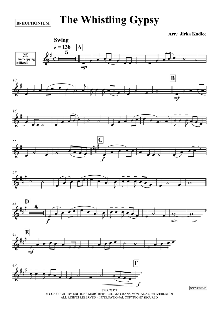 The Whistling Gypsy The Whistling Gypsy Euphonium scores gallery preview page 3