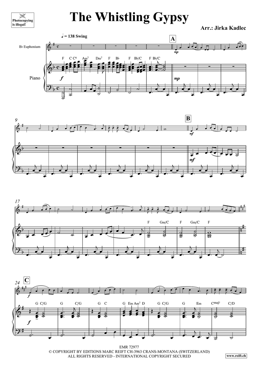 The Whistling Gypsy The Whistling Gypsy Euphonium scores gallery preview page 4